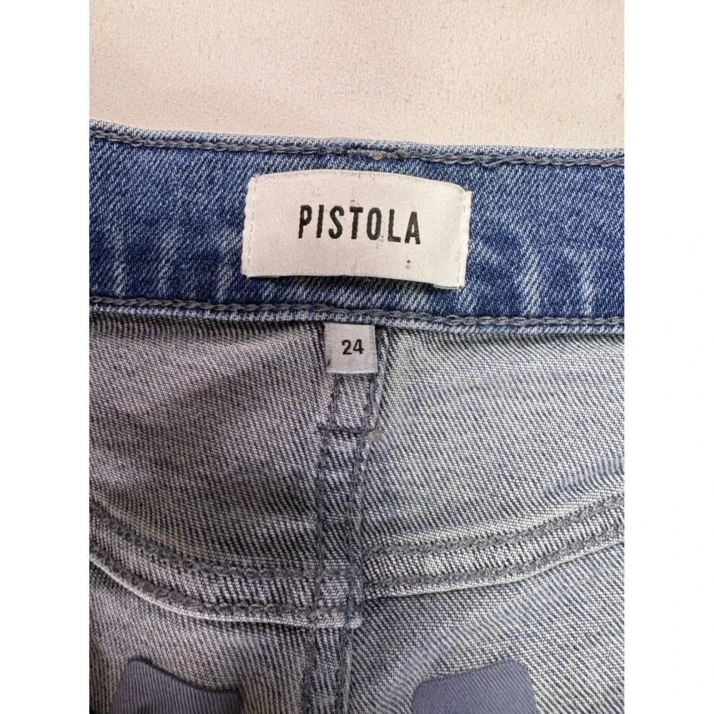 Pistola Evie High Rise Straight Jeans Womens 24x26 Illusion Crop Quality Modern